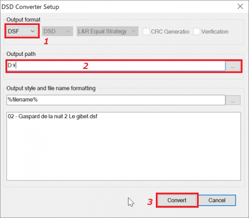 DSD Converterの使い方2